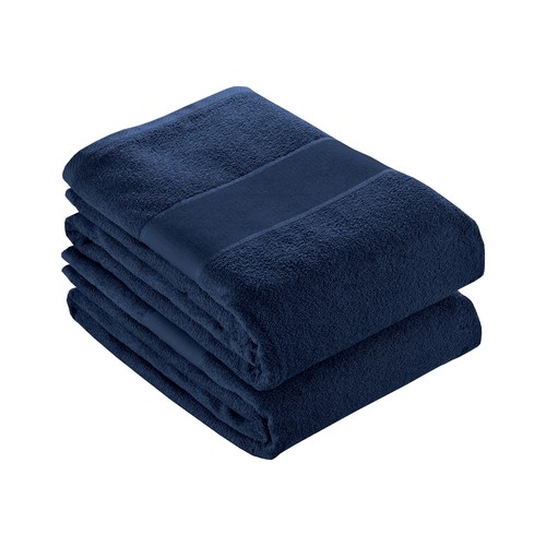Serviette en éponge de coton 100% (350 g/m2) avec bande OPAQUE imprimable (70x140 cm) - 1