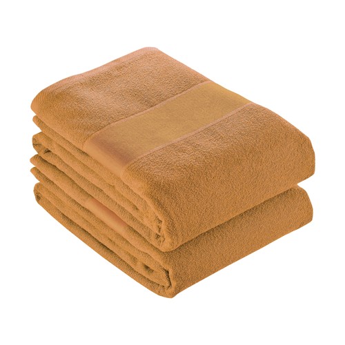 Serviette en éponge de coton 100% (350 g/m2) avec bande OPAQUE imprimable (90x150 cm) - 1