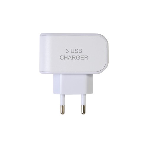 Chargeur multiporte USB mural, en plastique avec 3 entrées (3 entrées chacune de 5V/1000 m - 2