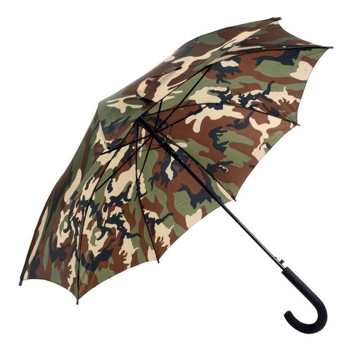 Parapluie polyester automatique en soie, poignée et embouts en caoutchouc - 1
