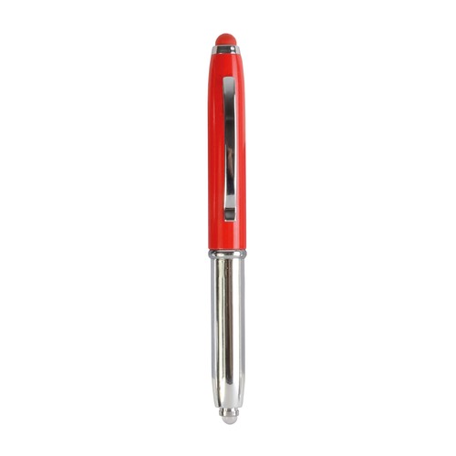 Mini stylo bille personnalisé en plastique avec lumière et petit rond en caoutchouc