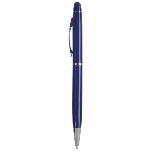 Stylo bille en metal avec rond en caoutchouc pour écran tactile - 2