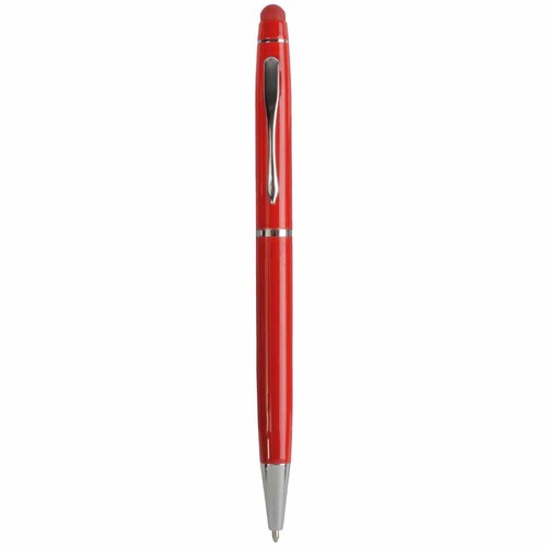 Stylo bille en metal avec rond en caoutchouc pour écran tactile - 1