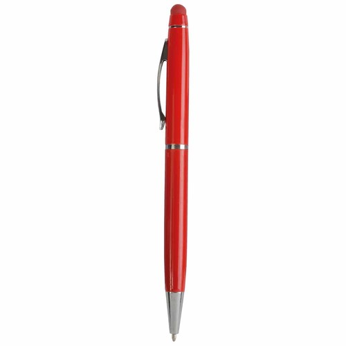 Stylo bille en metal avec rond en caoutchouc pour écran tactile - 2