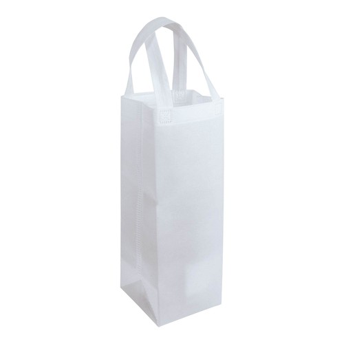 Heat-sealed 100 g/m2 non-woven fabric bottle shopping bag, short handles