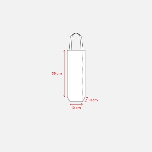 Shopper porte-bouteille en TNT 100g/m2 thermosoudé, anses longues - 3