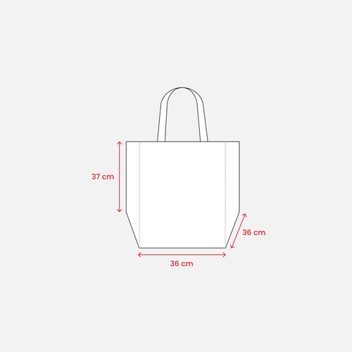 Shopper en format carton de pizza en TNT 80g/m2 - 3