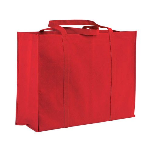 Shopper maxi avec soufflet en TNT 100 g/m2 cousu avec anses longues - 1