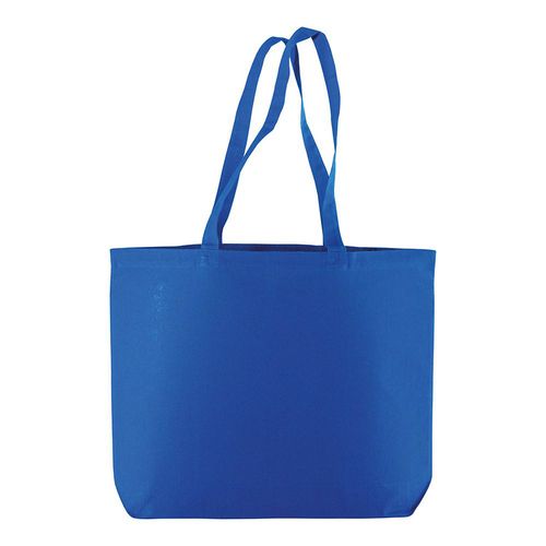 Shopper avec soufflet à la base en coton 135 g/m2, anses longues - 2
