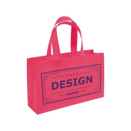 Shopper avec soufflet à la base en TNT 70gm2 thermosoudé, anses longues - 3