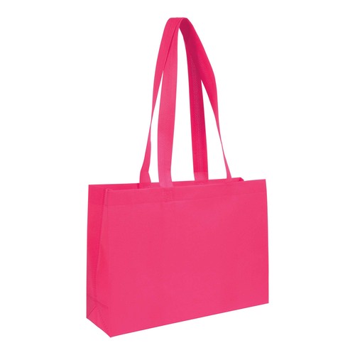 Shopper avec soufflet à la base en TNT 70gm2 thermosoudé, anses longues - 3
