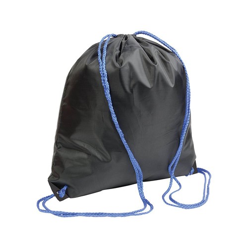 Sac à dos noir en polyester 210T, avec fermeture réglable à cordon, angles renforcés - 1