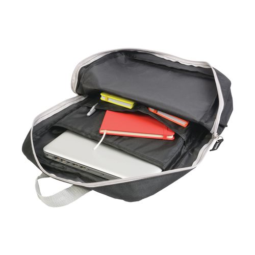 Sac à dos porte-ordinateur en polyester 600D avec 2 poches. Dos et bretelles rembourrés - 4