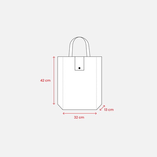 Shopper pliable avec soufflet en TNT 80g/m2, manches courtes - 4