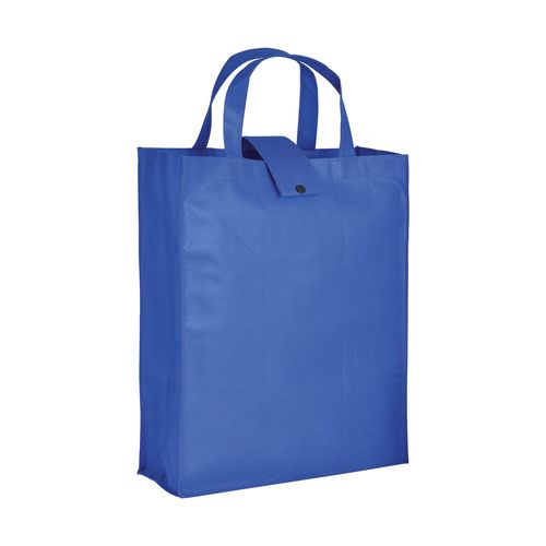 Shopper pliable avec soufflet en TNT 80g/m2, anses courtes - 1