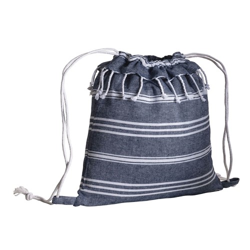 180 g/m2 cotton fouta backpack with drawstring closure