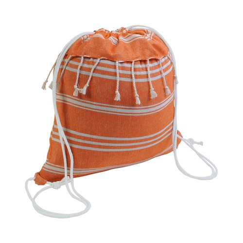 Sac à dos en coton 180 g/m2 personnalisé avec fermeture réglable à cordon