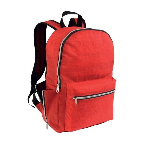 Sac à dos en nylon 420D personnalisé, avec 4 poches dont 2 latérales à zip en filet