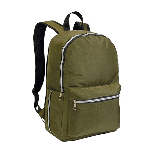 Sac à dos en nylon 420D, avec 4 poches dont 2 latérales à zip en filet - 1
