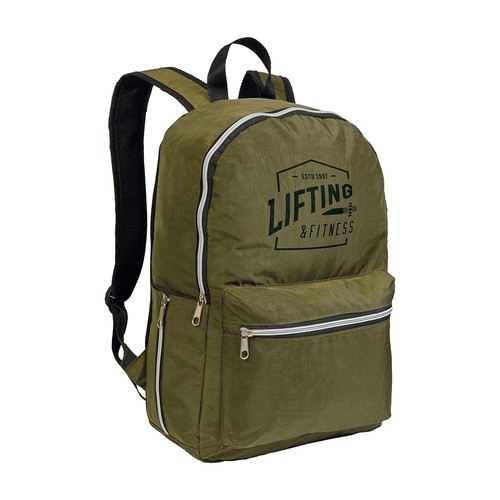 Sac à dos en nylon 420D, avec 4 poches dont 2 latérales à zip en filet - 3