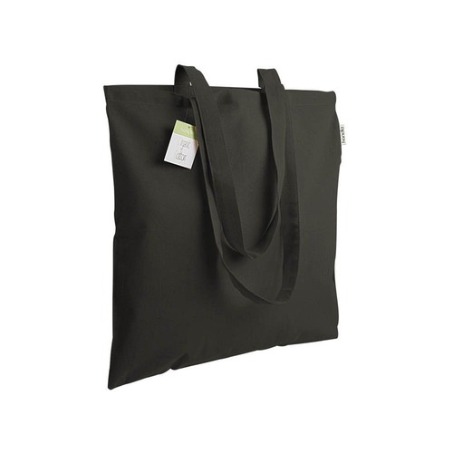 140 g/m2 organic cotton shopping bag, long handles