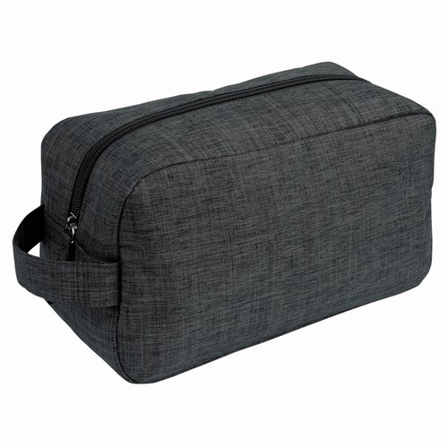 Trousse de toilette en polyester 300D en tissu mélangé avec poignée (14x25x9 cm) - 1