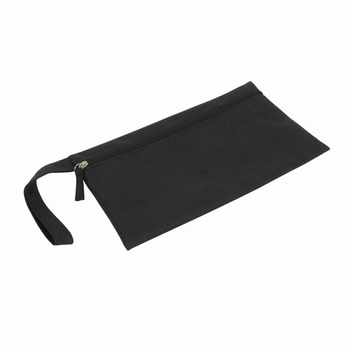 Porte-documents personnalisé en polyester mélangé avec fermeture éclair et poignée pratique