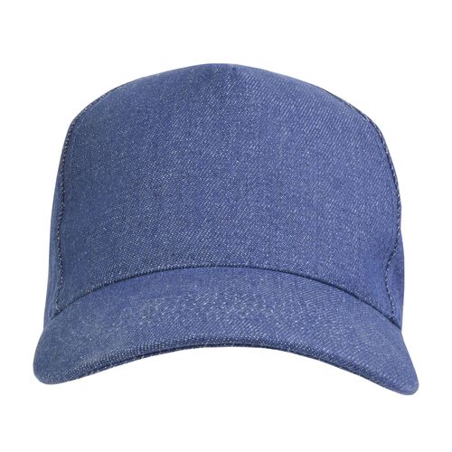 Casquette en coton épais effet jeans, 5 panneaux, fermeture velcro - 2
