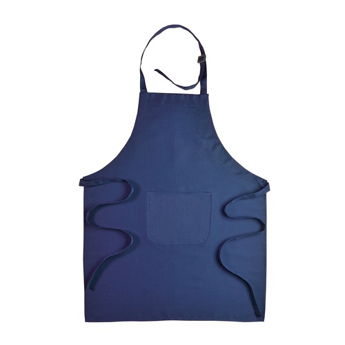 Tablier long 30 % coton/70 % polyester (180g/m2), 70x85 cm avec poche frontale et lanière - 1