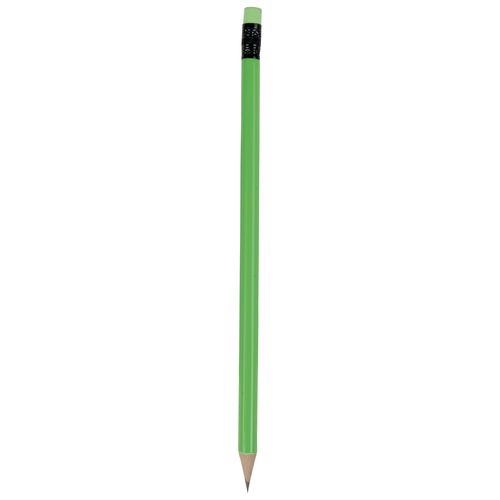 Crayon cylindrique trempé de couleur fluo avec caoutchouc - 1