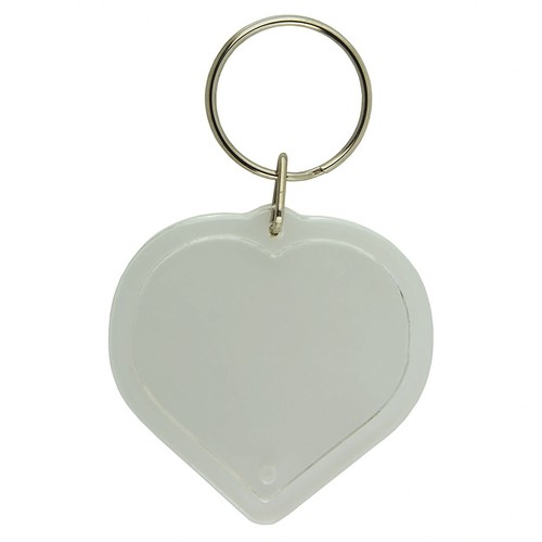 Porte-clés transparent en forme de coeur - 4