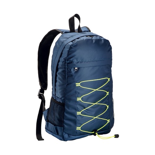Sac à dos rétractable en polyester 210D RISTROP personnalisé avec 4 poches dont 2 latérales en filet