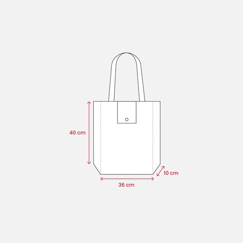 Sac shopper pliable en TNT 80g/m2 avec anses longues - 4