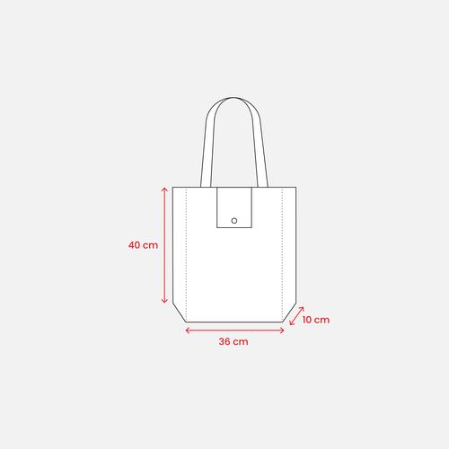 Sac shopper pliable en TNT 80g/m2 avec anses longues - 4