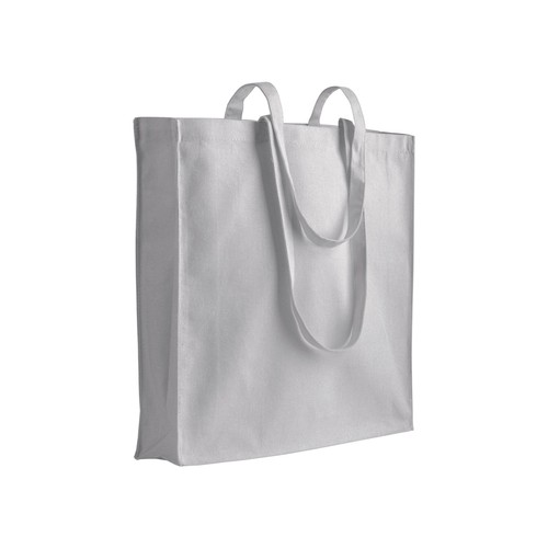 Sac shopping en coton 180 g/m2 avec anses longues et soufflet - 1