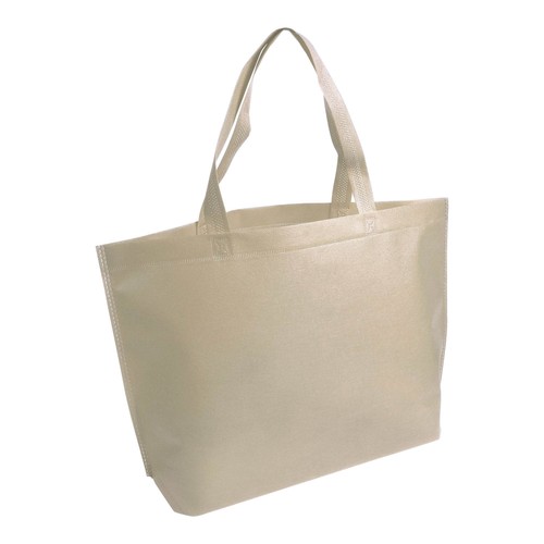 Non-woven thermowelved shopping bag with gusset to the bottom