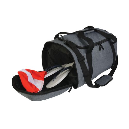 Sac de sport en polyester twotone avec bretelles extractibles et poche porte-chaussures - 3