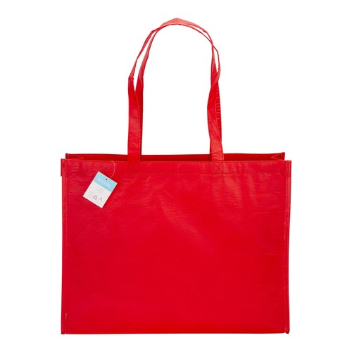 Shopper avec soufflet en R-PET (plastique recyclé). hanses longues - 2