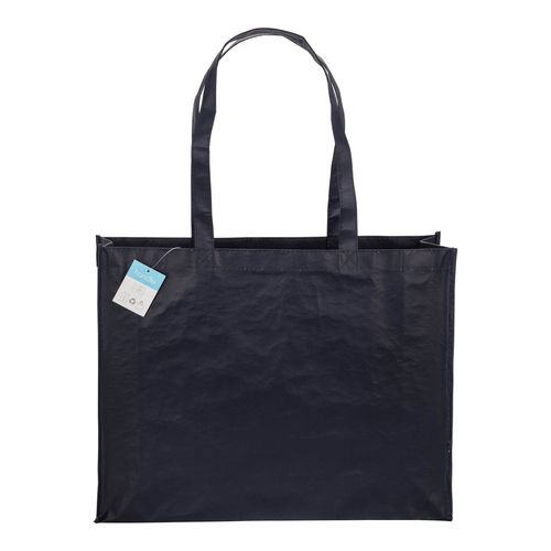 Shopper avec soufflet en R-PET (plastique recyclé). hanses longues - 2