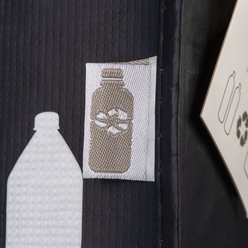 Shopper avec soufflet en R-PET (plastique recyclé). hanses longues - 5