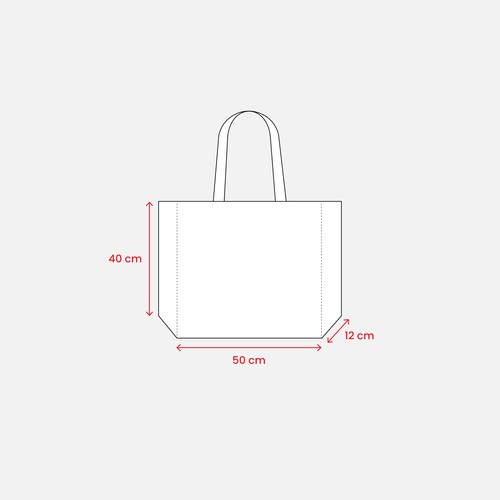 Sac shopper en TNT couture, anses longuest et soufflet - 4