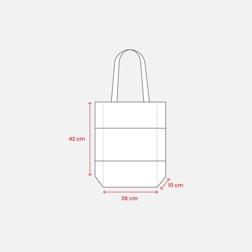 Sac Shopping en TNT thermo-saudé, avec anses longues et soufflett - 4