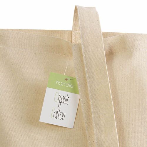Sac shopping en coton organic, anses longueset souflet - 3