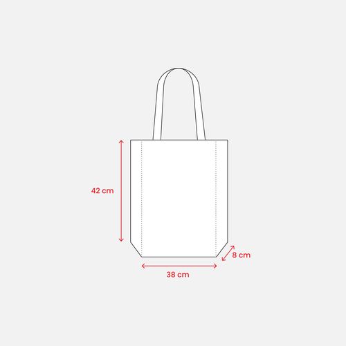 Sac shopping en coton 180 g/m2 avec anses longues et soufflet - 4