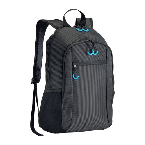 Sac à dos porte PC en dobby nylon avec 3 poches - 1