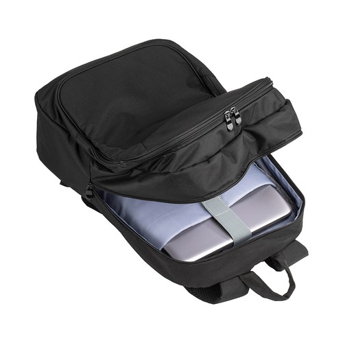 Sac à dos d'ordinateur 17 pouces en polyester 300D avec trois poches - 4