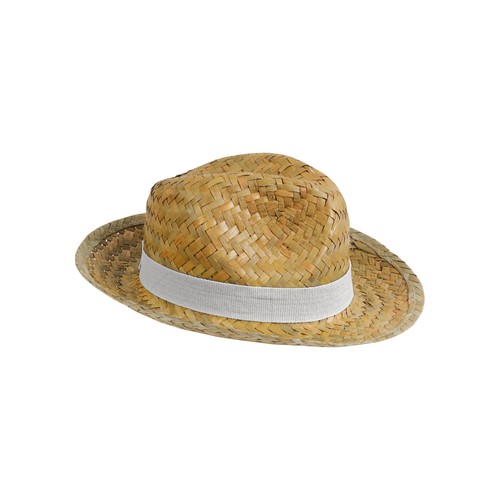 Straw hat with elastic band 3 cm applicabile and customizable