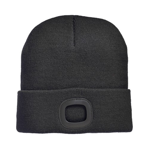 Bonnet en maille 100% acrylique epais avec lumiere LED amovible et rechargeable via USB - 3