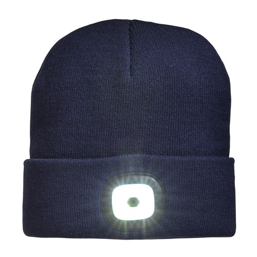 GORRO DE LANA 100% ACRILICO GRUESO CON LED EXTRAÍBLE Y RECARGABLE COMO USB. CAJA INDIVIDUA