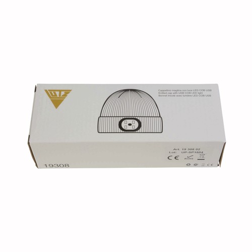 Bonnet en maille 100 % acrylique lourd avec lumière LED détachable et rechargeable via USB - 4